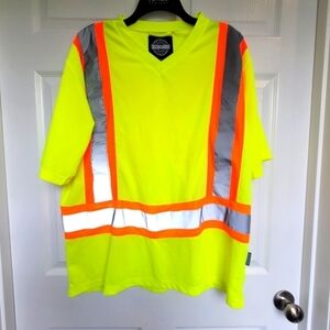 Forcefield Safety Construction Work Florescent Yellow Reflective Shirt XL